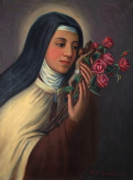 Nun With Roses