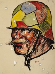 Head, Camouflage Helmet, German Soldier 2
