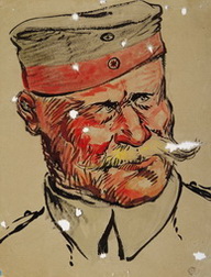 Head, Soft Forage Cap, German Soldier 3