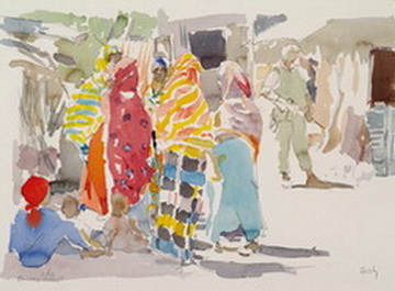 Colorful Somali Women and Marine Patroling