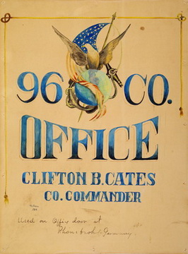 Office Door Sign for 1stLt Clifton B. Cates, USMC