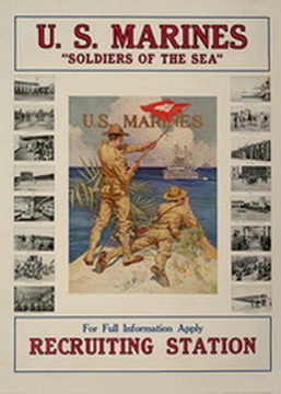 U.S. Marines; Soldiers of the Sea; For Full Information Apply Recruiting Station