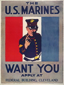 The U.S. Marines Want You; Apply at Federal Building, Cleveland