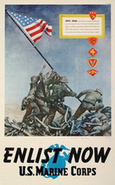 Enlist Now; U.S. Marine Corps; Iwo Jima