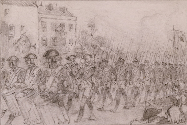 Nicholas's Battalion Leaving Philadelphia
