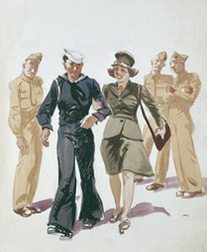 Sailor and Woman Marine, World War II