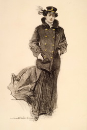 Woman in Captain's Cap and Pea Coat