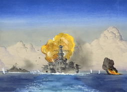 Kamikaze Hit on USS California
