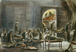 Wounded Marines in a Warehouse