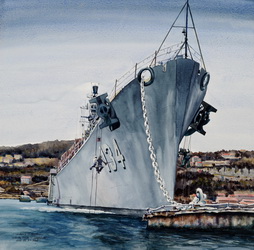 USS Des Moines at Anchor
