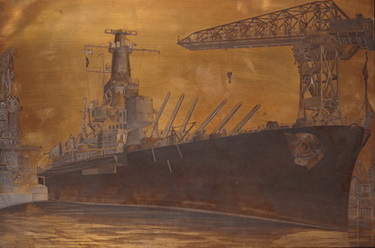 USS Alabama in Shipyard, Battlewagon