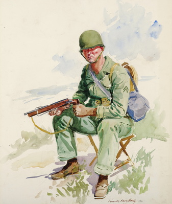 A Corporal of the Pack - Howitzer Division with Reising Gun