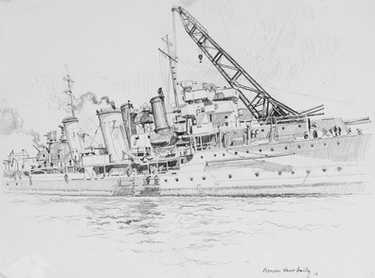 British Delhi and USS Wichita Beyond Starboard Side