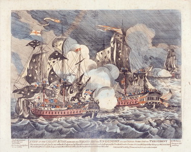 Battle Between The USS President, HMS Endymion and Pomone 