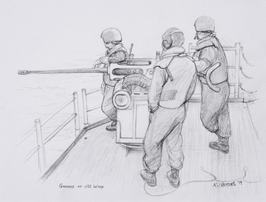 Gunners on USS Wasp