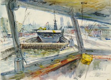 USS Essex in Drydock, Boston