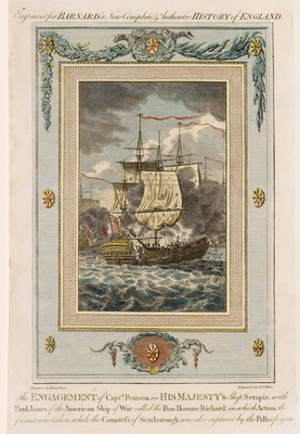Engagement of Captain Pearson in Serapis, Paul Jones of the American Ship Bon Homme Richard