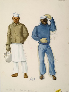 Untitled, Two Men in White Hats