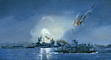 Kamikaze Attack on USS New Mexico 