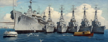 Tender AD-15 with Destroyers