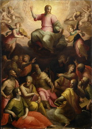Christ in Glory with Apostles and Saints