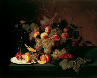 Still Life With Fruit, Goblet and Canary (etc…