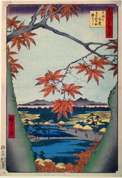 Maple Trees At Mama, Tekona Shrine And Linked Bridge