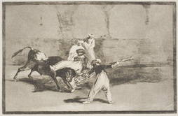 A Moor Caught by the Bull in the Ring (Cogida de un Moro
estando en la plaza) (plate 8)
