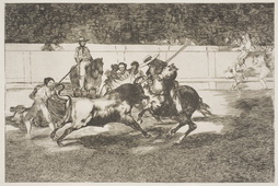 The Forceful Rendon Stabs a Bull with the Pique, from which
Pass He Died in the Ring at Madrid

