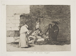 Caridad de una muger (A woman's charity); plate 49 from
Disasters of War
