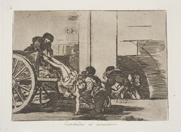Carretadas al cementerio (Cartloads for the cemetery); plate 64
from Disasters of War