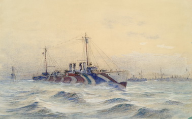 Commander Taussig’s Flagship, USS Little, Brest, France, November 1918