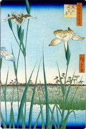 Iris at Horikiri, no. 56 from the series One Hundred Views of Famous Places in Edo