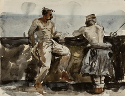 Two American Soldiers on Caribbean...