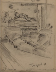 Troopship Mess Hall - Sleeping Quarters