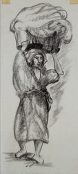 Woman Carrying Her Laundry
