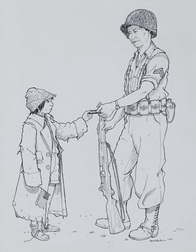 Japanese-American GI with Child