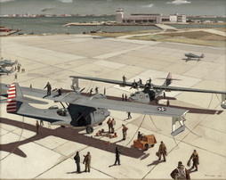 Pbys On Runway, Naval Air Station
