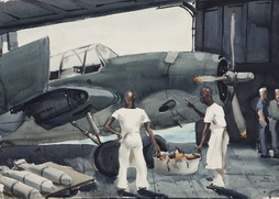 Two Negro Messmen Inspecting T.b.f.