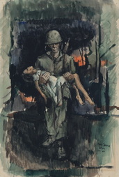 Soldier Carrying Wounded Child