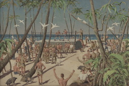Boxing Match At A Pacific Base