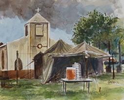 Rest Area in Front of Church