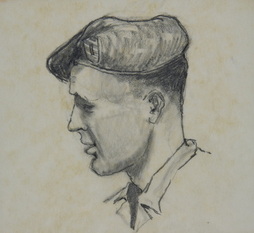 Portrait Sketch of Green Beret