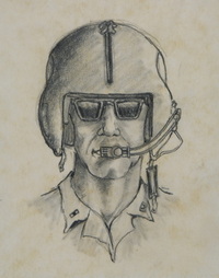 Portrait Sketch of Aviator