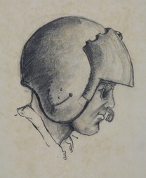 Portrait Sketch of Aviator