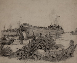 Marines Waiting To Board Ship...