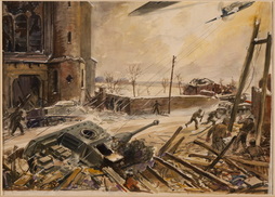German Planes Strafe Road in Belgium