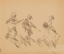 Sketch of Three Soldiers on Patrol
