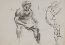 Untitled (Man Crouching and Man...