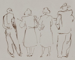 Untitled (Backs of Four Figures)